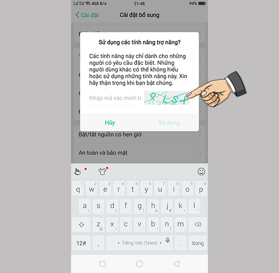 Nhập lại m&atilde; x&aacute;c minh